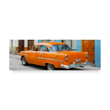 Philippe Hugonnard 'Cuban Orange Classic Car In Havana' Canvas Art,16x47